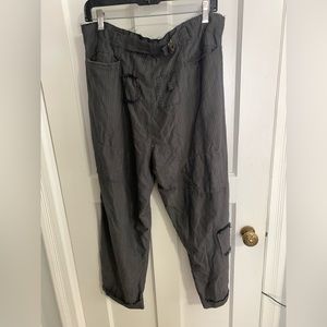 Magnolia pearl dark gray cotton pinstripe trousers - new with tags